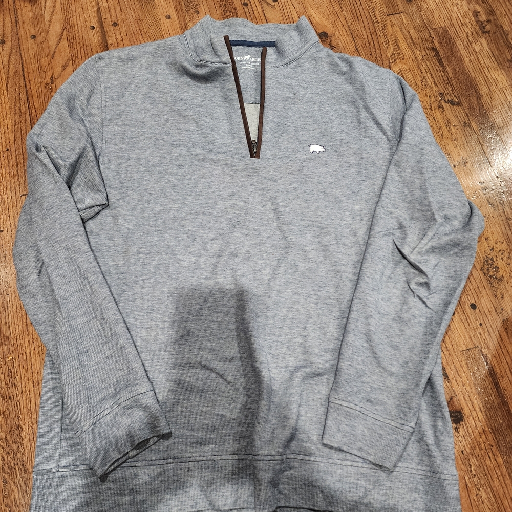 Horn Legend Men's Gray Half-Zip Pullover
